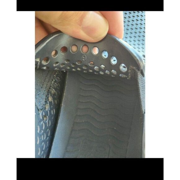 Salvatore Ferragamo Perforated Fury Navy Blue Rubber Boat Shoes Men Sz 9D US/42 main image 6